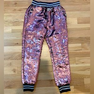 Lola & The Boys Flippy Sequin Jogger Pants size 5/6